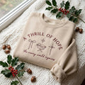 A Thrill Of Hope Embroidered Sweatshirt, The Weary World Rejoices Christian Crewneck