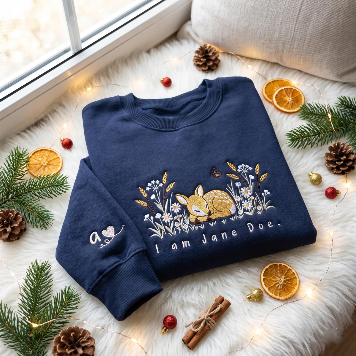 Embroidered We Are Jane Doe Sweatshirt, Cute Deer Floral Womens Rights Jumper, Feminist Gift