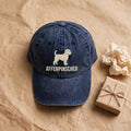 Custom Embroidered Affenpinscher Standing Silhouette Hat – Monkey Dog Baseball Cap, Washed Cotton Gift for Affenpinscher Lovers