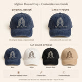 Custom Embroidered Afghan Hound Dad Hat – Elegant Sighthound Face Baseball Cap, Washed Cotton Gift for Dog Dads