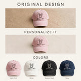 Custom Embroidered Africanis Mom Hat – Athletic South African Landrace Face Baseball Cap, Washed Cotton Gift for Dog Moms