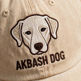 Custom Embroidered Akbash Dog Hat – White Turkish Livestock Guardian Baseball Cap, Washed Cotton Gift for Dog Lovers