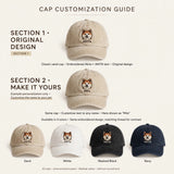 Akita Dog Hat, Custom Embroidered Japanese Spitz Face Baseball Cap, Gift for Akita Lovers