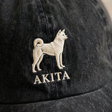 Akita Silhouette Embroidered Cap, Japanese Spitz Dog Hat, Gift for Dog Lovers