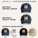 Akita Dad Gift, Personalized Japanese Spitz Dog Dad Embroidered Cap
