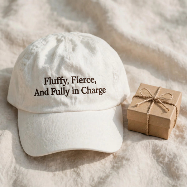 Funny Gift for Akita Owners, Fluffy Fierce Fully in Charge Embroidered Cap