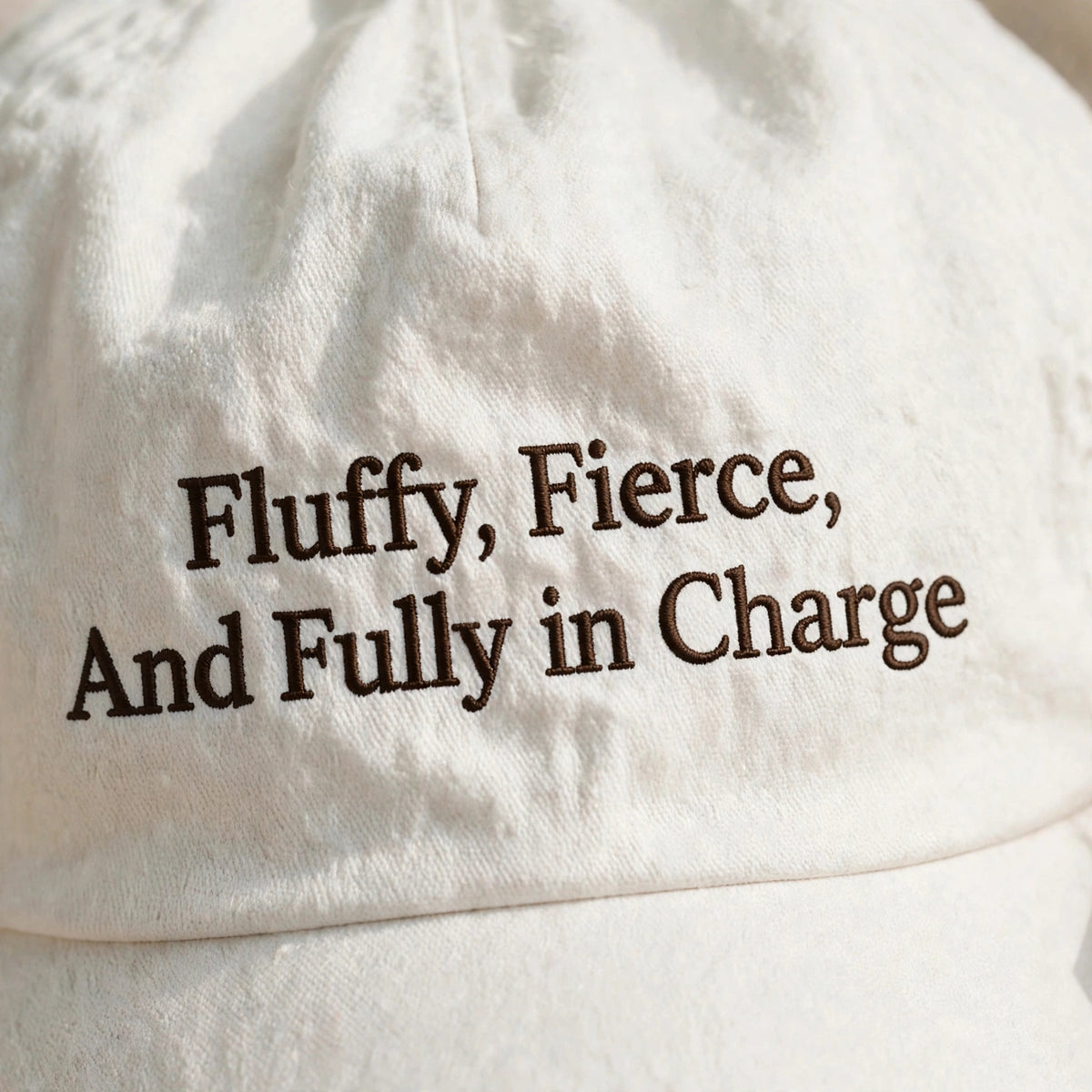 Funny Gift for Akita Owners, Fluffy Fierce Fully in Charge Embroidered Cap
