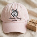 Alaskan Husky Mom Gift, Personalized Sled Dog Mom Embroidered Cap for Dog Moms