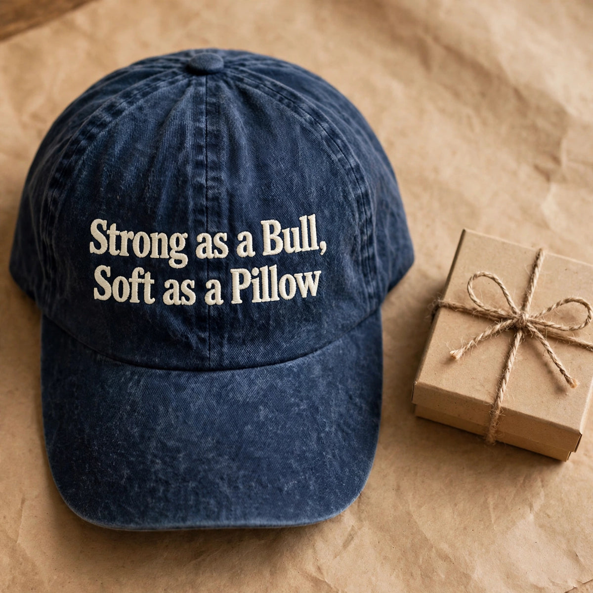 Funny Gift for Alano Owners, Strong as a Bull Soft as a Pillow Embroidered Cap