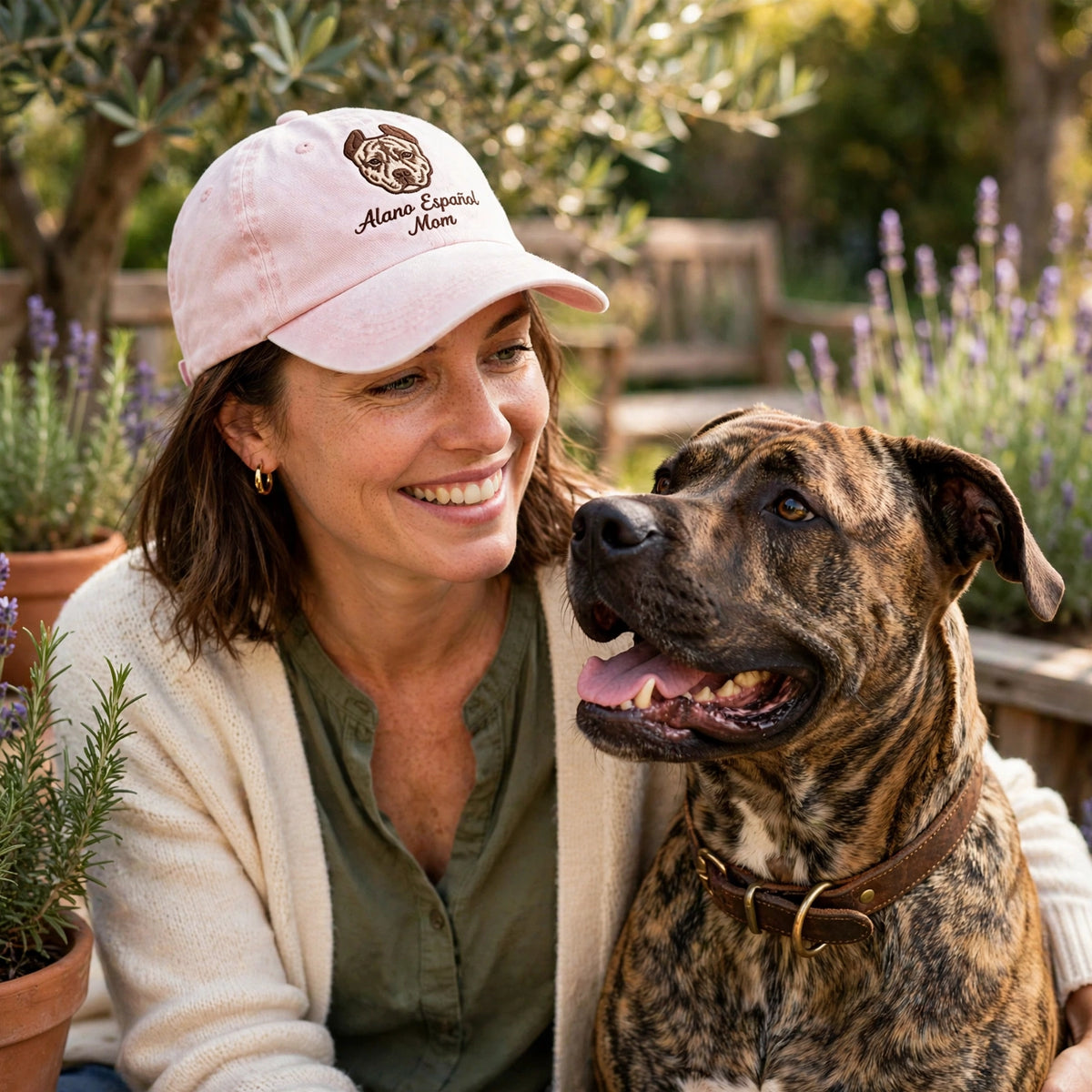 Alano Español Mom Gift, Personalized Spanish Alano Dog Mom Embroidered Cap
