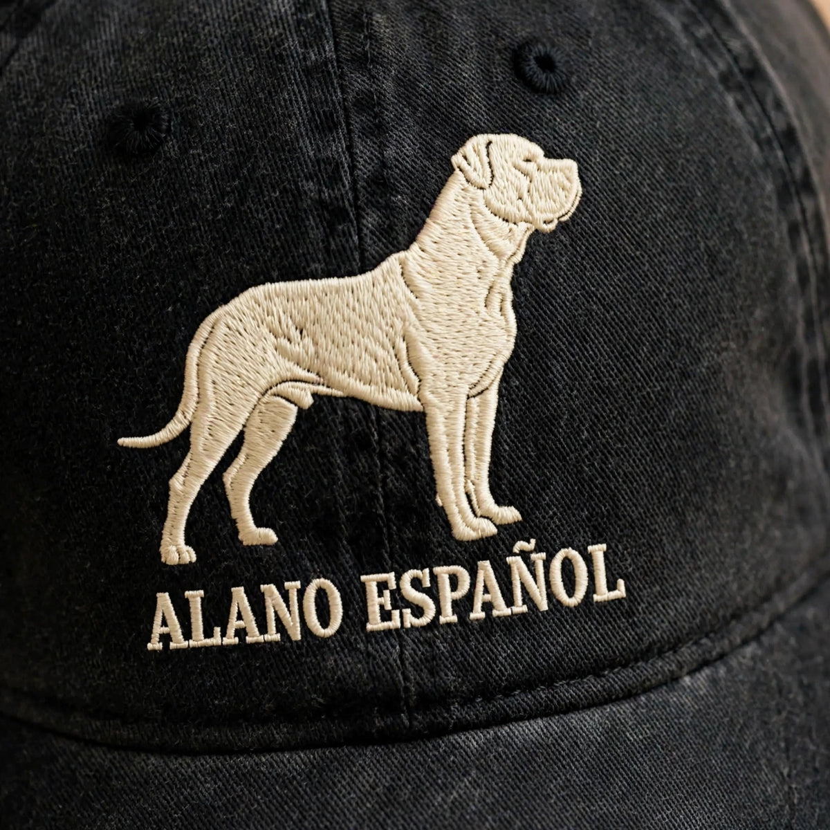 Alano Español Silhouette Embroidered Cap, Spanish Alano Dog Hat, Gift for Dog Lovers