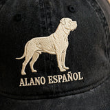 Alano Español Silhouette Embroidered Cap, Spanish Alano Dog Hat, Gift for Dog Lovers