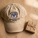 Alapaha Blue Blood Bulldog Cap, Custom Embroidered Merle Bulldog Face Baseball Cap, Gift for Dog Lovers