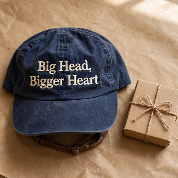 Funny Gift for Alapaha Owners, Big Head Bigger Heart Bulldog Embroidered Cap