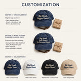 Funny Gift for Alapaha Owners, Big Head Bigger Heart Bulldog Embroidered Cap