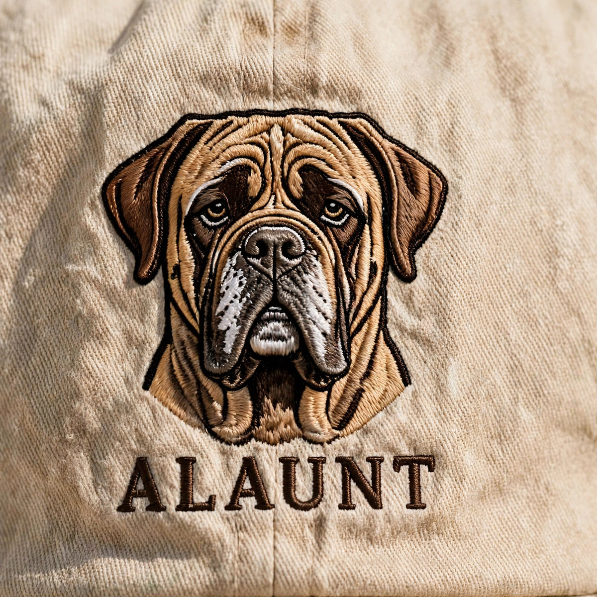 Alaunt Dog Cap, Custom Embroidered Ancient Mastiff Face Baseball Cap, Gift for Dog Lovers