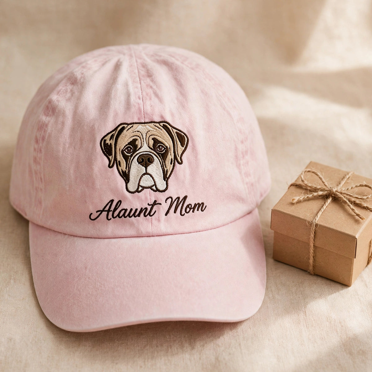 Alaunt Mom Gift, Personalized Ancient War Dog Mom Embroidered Cap for Dog Moms