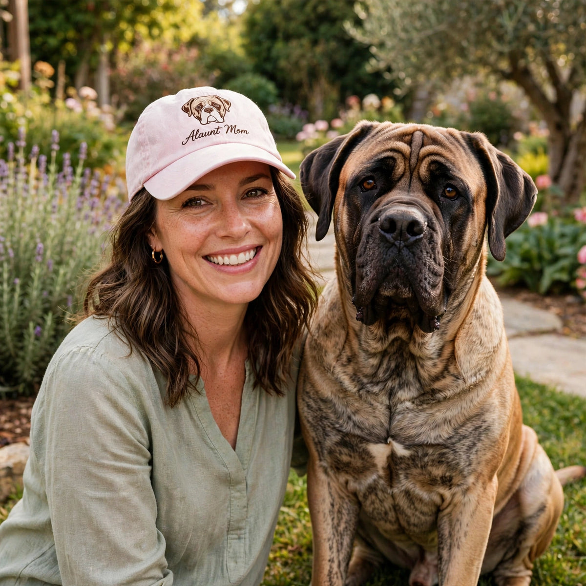 Alaunt Mom Gift, Personalized Ancient War Dog Mom Embroidered Cap for Dog Moms