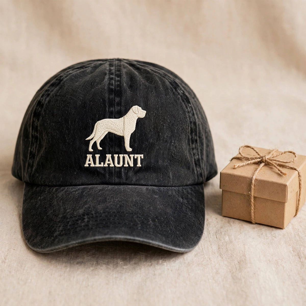 Alaunt Silhouette Embroidered Cap, Ancient Mastiff Dog Hat, Gift for Dog Lovers
