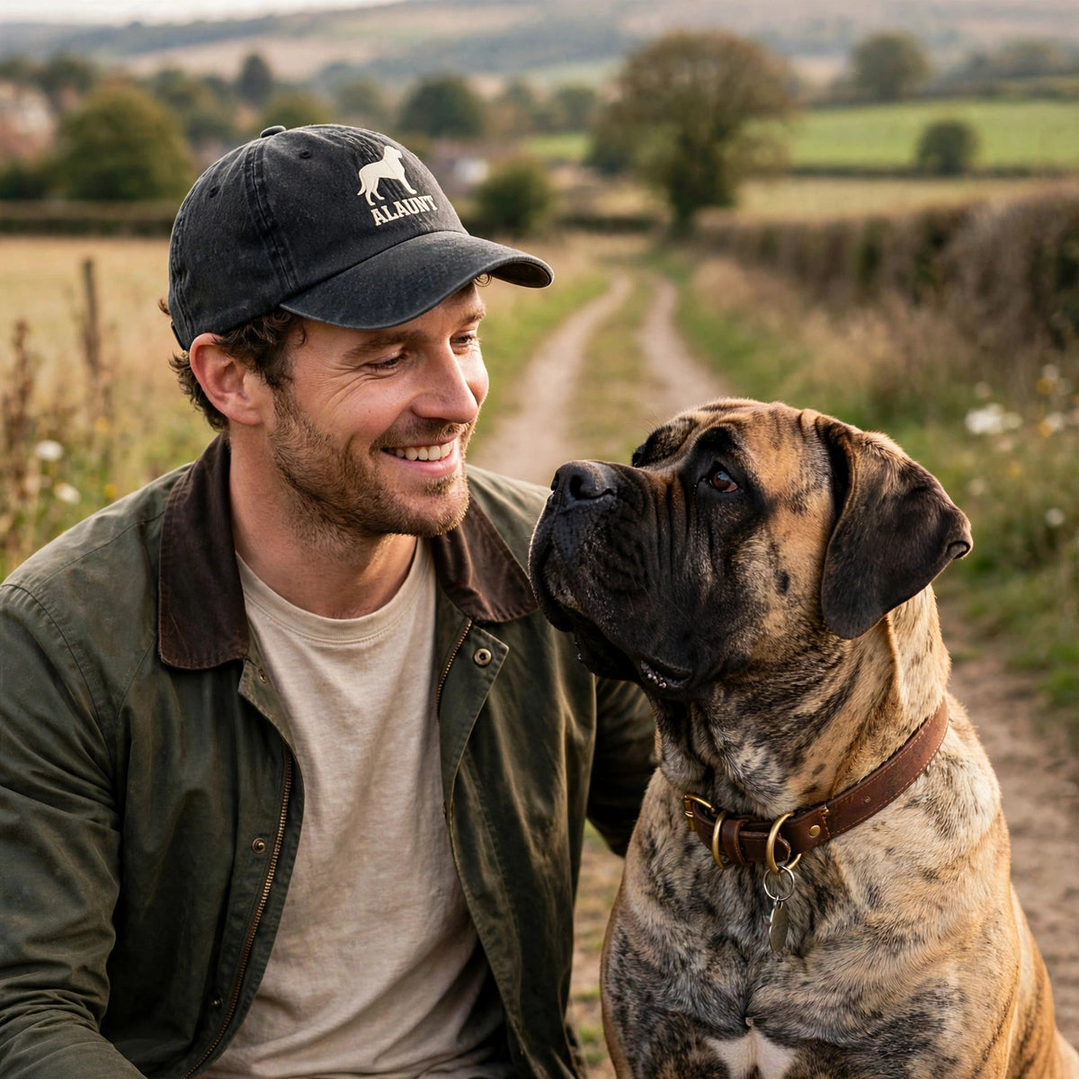 Alaunt Silhouette Embroidered Cap, Ancient Mastiff Dog Hat, Gift for Dog Lovers