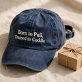 Funny Gift for Alaskan Husky Owners, Born to Pull Trained to Cuddle Embroidered Cap