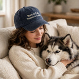 Funny Gift for Alaskan Husky Owners, Born to Pull Trained to Cuddle Embroidered Cap