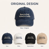 Funny Gift for Alaskan Husky Owners, Born to Pull Trained to Cuddle Embroidered Cap