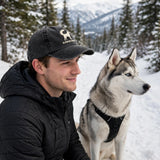 Alaskan Husky Silhouette Embroidered Cap, Sled Dog Hat, Gift for Dog Lovers