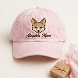 Alopekis Mom Gift, Personalized Greek Fox Dog Mom Embroidered Cap for Dog Moms