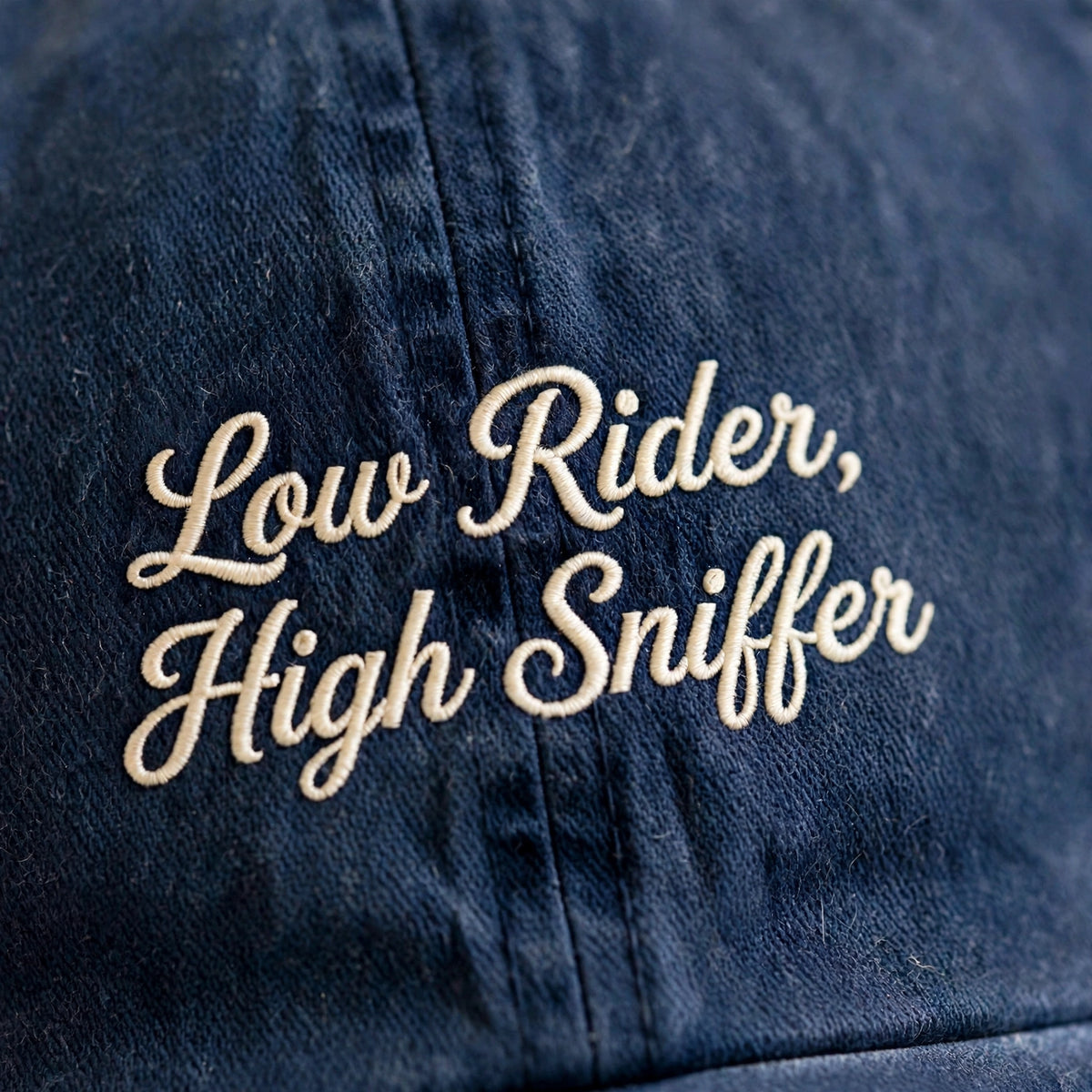 Funny Gift for Alpine Dachsbracke Owners, Low Rider High Sniffer Embroidered Cap