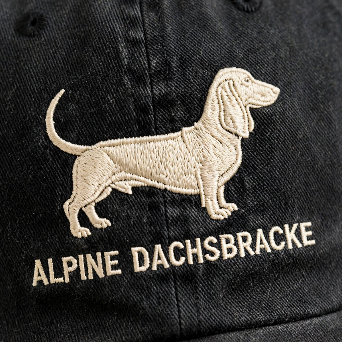 Alpine Dachsbracke Silhouette Embroidered Cap, Austrian Scent Hound Hat, Gift for Dog Lovers