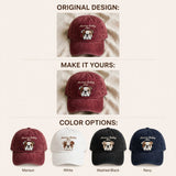American Bulldog Mom Gift, Personalized Athletic Bulldog Mom Embroidered Cap for Dog Moms