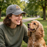 American Cocker Spaniel Cap, Custom Embroidered Floppy Eared Spaniel Face Baseball Cap, Gift for Dog Lovers