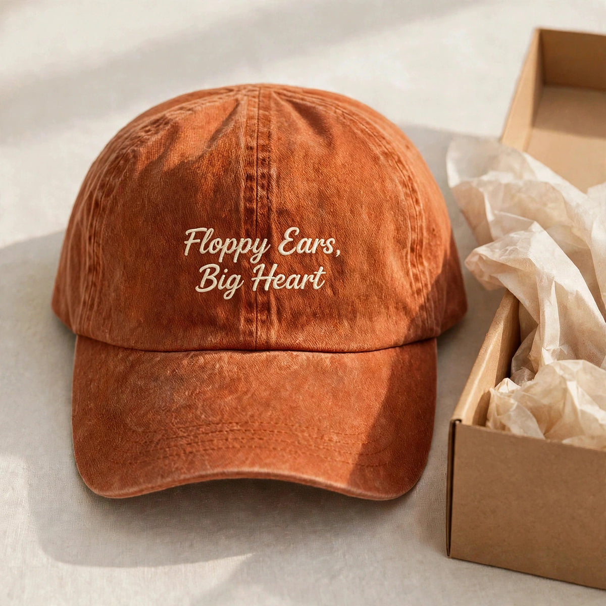 Funny Gift for American Cocker Spaniel Owners, Floppy Ears Big Heart Embroidered Cap
