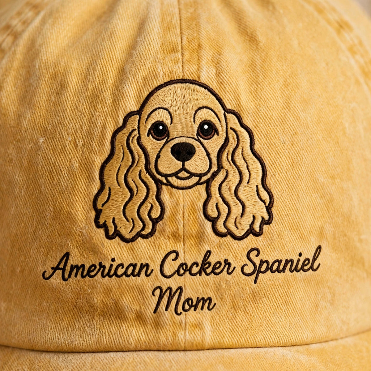 American Cocker Spaniel Mom Gift, Personalized Floppy Eared Dog Mom Embroidered Cap for Dog Moms