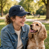 American Cocker Spaniel Silhouette Embroidered Cap, Floppy Eared Spaniel Dog Hat, Gift for Dog Lovers