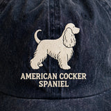 American Cocker Spaniel Silhouette Embroidered Cap, Floppy Eared Spaniel Dog Hat, Gift for Dog Lovers