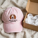American English Coonhound Cap, Custom Embroidered Redtick Hound Face Baseball Cap, Gift for Dog Lovers
