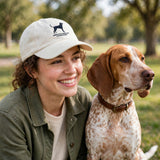 American English Coonhound Silhouette Embroidered Cap, Redtick Hound Dog Hat, Gift for Dog Lovers