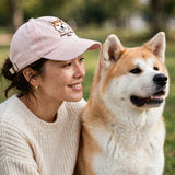 American Akita Mom Gift, Personalized Large Spitz Dog Mom Embroidered Cap for Dog Moms
