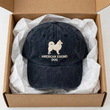 American Eskimo Dog Silhouette Embroidered Cap, White Spitz Dog Hat, Gift for Dog Lovers