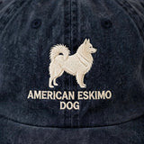 American Eskimo Dog Silhouette Embroidered Cap, White Spitz Dog Hat, Gift for Dog Lovers