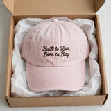 Funny Gift for American Foxhound Owners, Built to Run Born to Bay Embroidered Cap