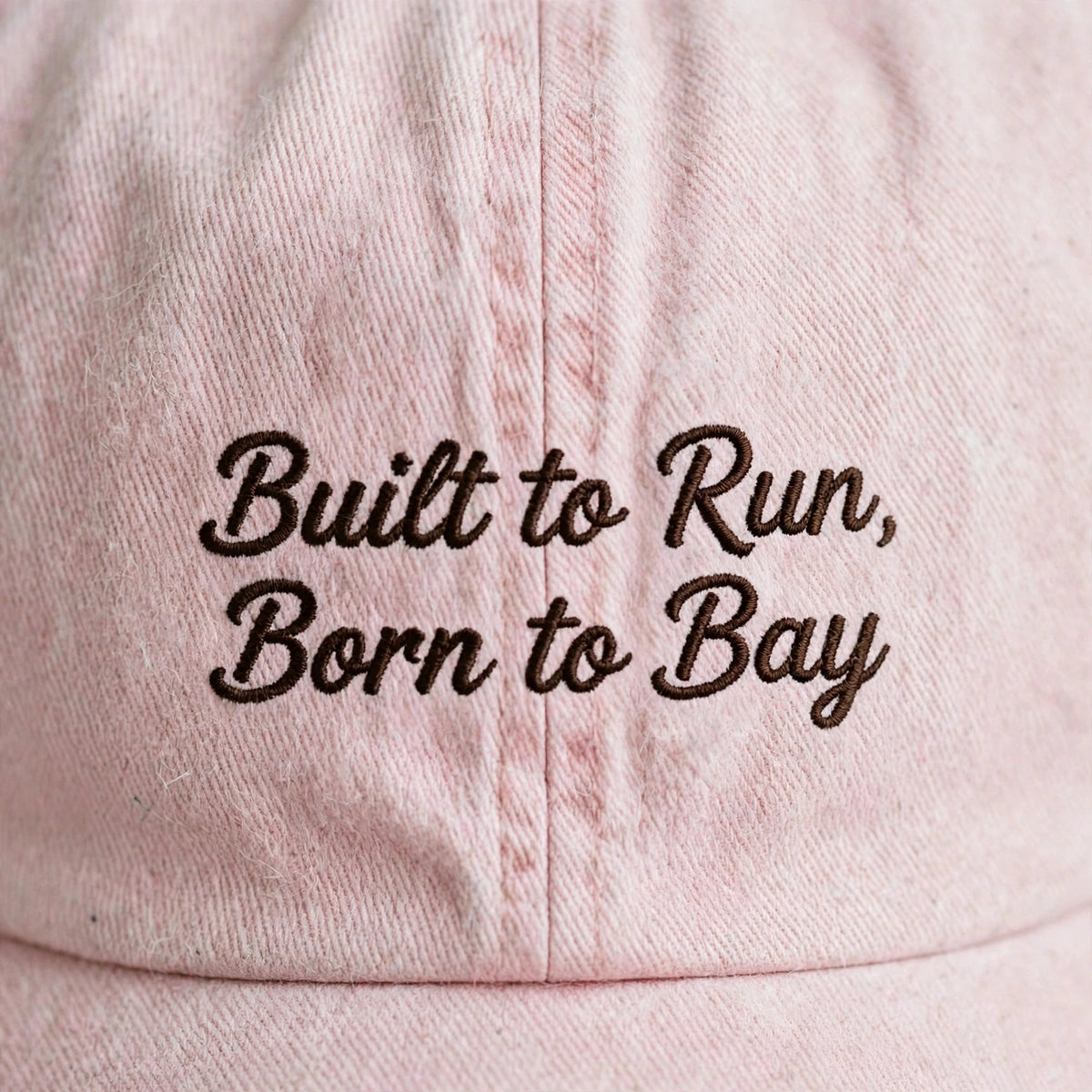 Funny Gift for American Foxhound Owners, Built to Run Born to Bay Embroidered Cap
