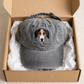American Foxhound Mom Gift, Personalized Tricolor Scent Hound Mom Embroidered Cap for Dog Moms