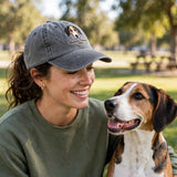 American Foxhound Mom Gift, Personalized Tricolor Scent Hound Mom Embroidered Cap for Dog Moms