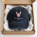 American Hairless Terrier Mom Gift, Personalized Hairless Terrier Mom Embroidered Cap for Dog Moms