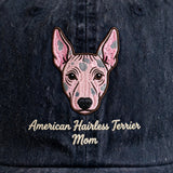 American Hairless Terrier Mom Gift, Personalized Hairless Terrier Mom Embroidered Cap for Dog Moms