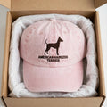 American Hairless Terrier Silhouette Embroidered Cap, Hairless Terrier Dog Hat, Gift for Dog Lovers