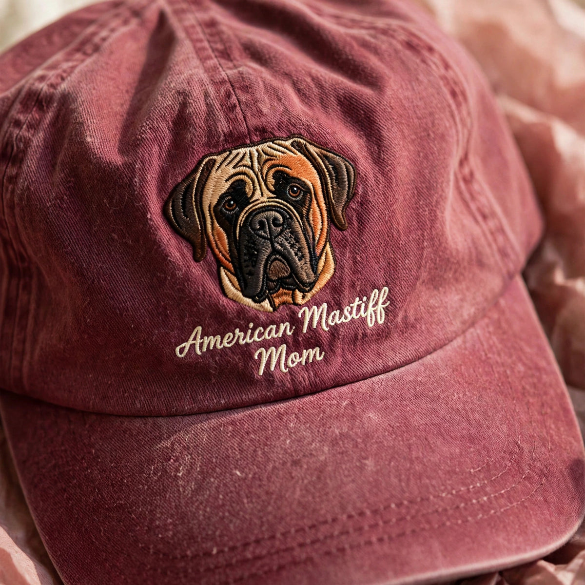 American Mastiff Mom Gift, Personalized Gentle Giant Dog Mom Embroidered Cap for Dog Moms